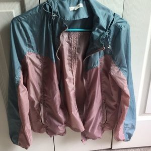 Blue and pink light jacket